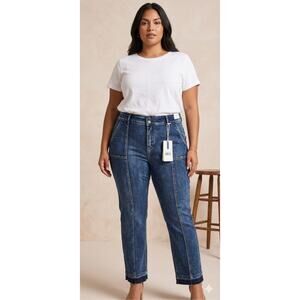 New NWT Blue Savvy Denim Jeans Size 20W Pintuck Front Casual